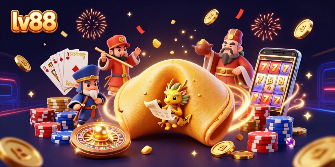 Experience thrilling gaming action at lv88 with golden coins and vibrant casino elements.