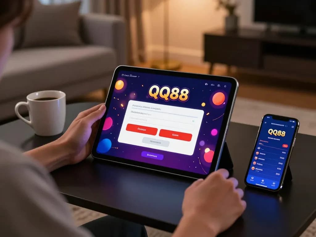 Engage in đăng ký qq88 while enjoying a cozy online casino experience, showcasing a modern gaming setup.