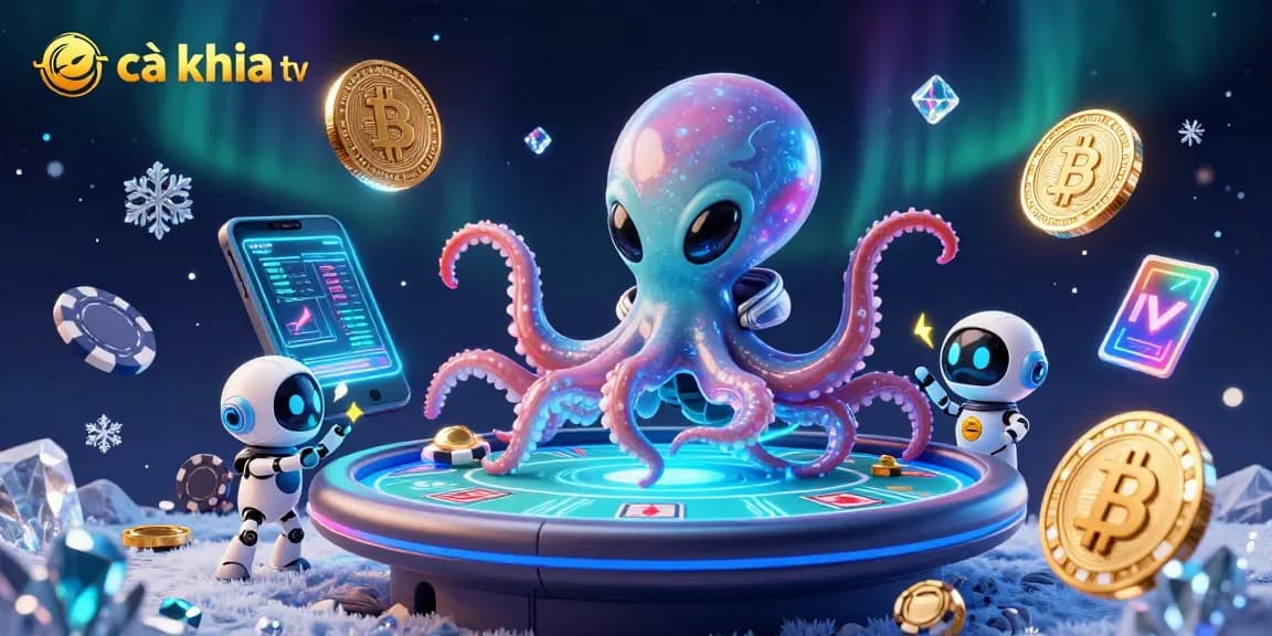 Cà khịa tv invites you to immerse in a vibrant cosmic casino environment with gambling festivities.