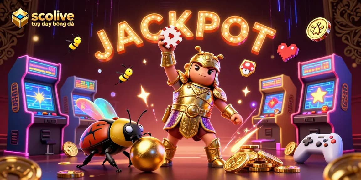 Experience vibrant socolive trực tiếp bóng đá with a winning beetle hero in action.
