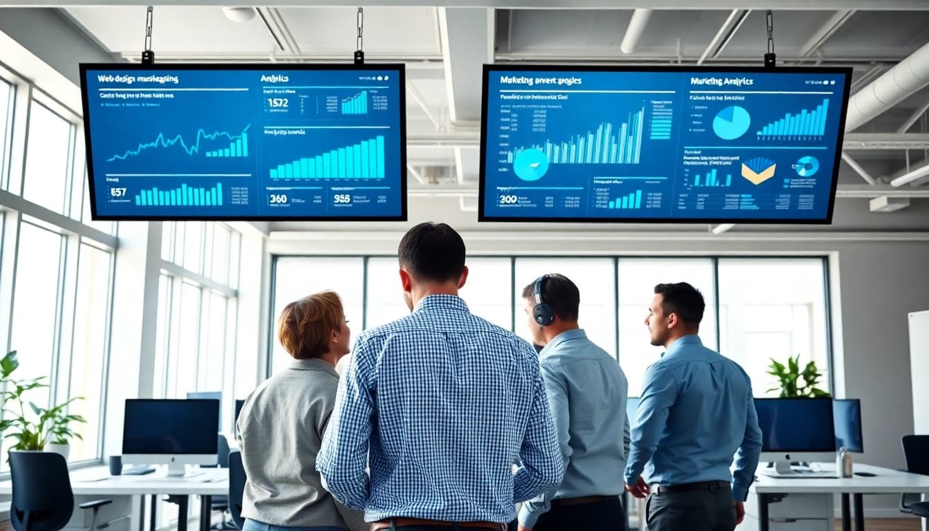 Marketing-Strategien entwickeln im modernen Büro mit kreativen Experten.