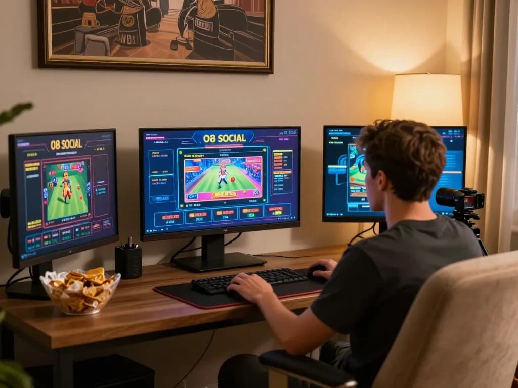 Engaging gameplay on O8 SOCIAL platform with immersive casino games displayed on multiple screens