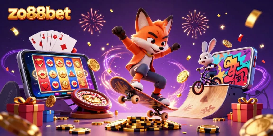 Experience thrilling games at zo88bet with vibrant characters and dynamic casino elements.