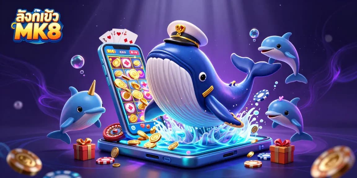 Experience thrilling entertainment at ลิงก์เข้า MK8 with a vibrant underwater casino scene.