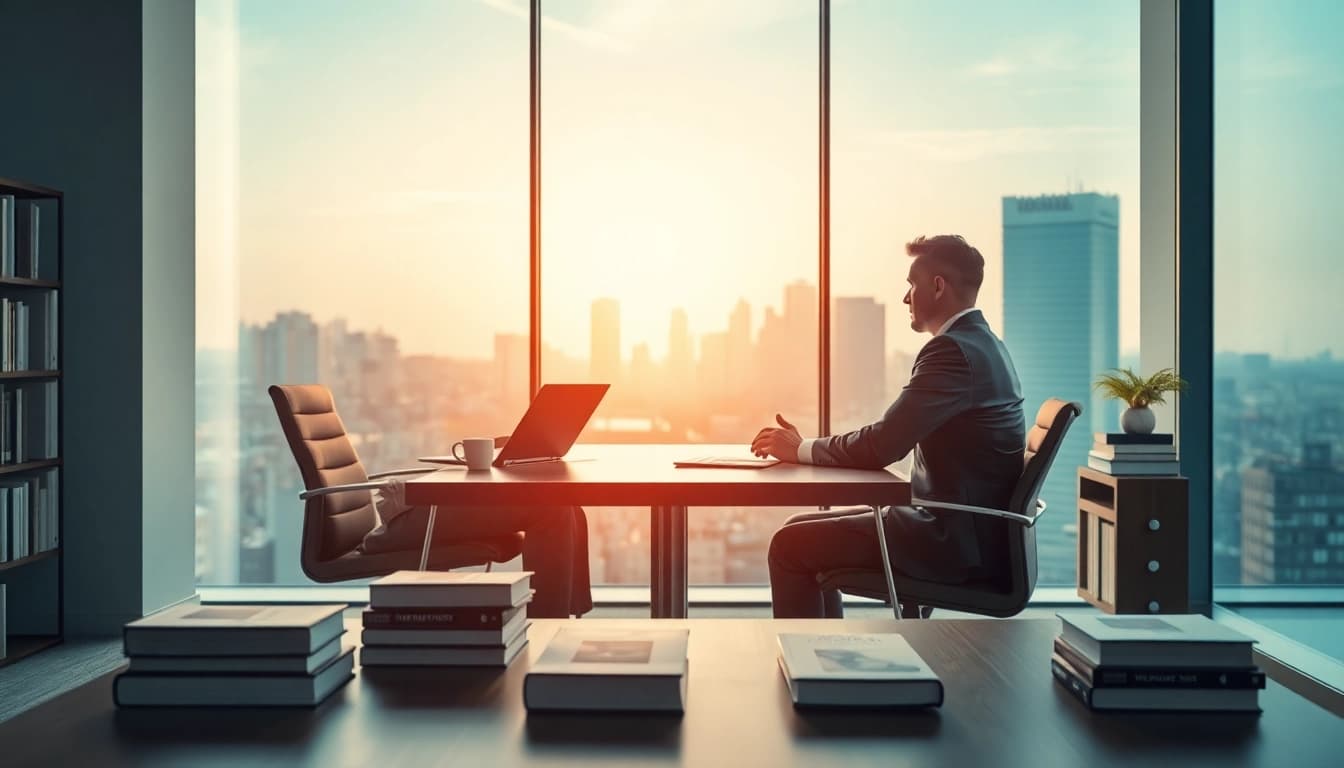 Headhunter Wiesbaden im Gespräch mit einem Bewerber in einem modernen Büro.