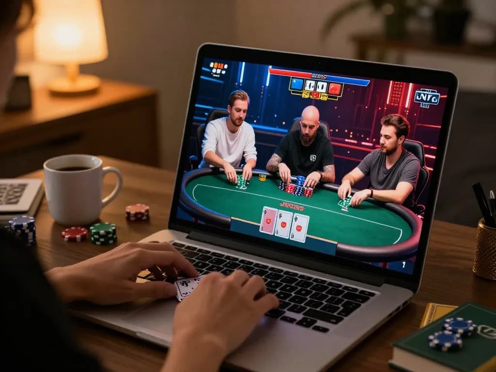 Players engaged in online poker at home via https://ok365.br.com, highlighting dynamic strategy and excitement.