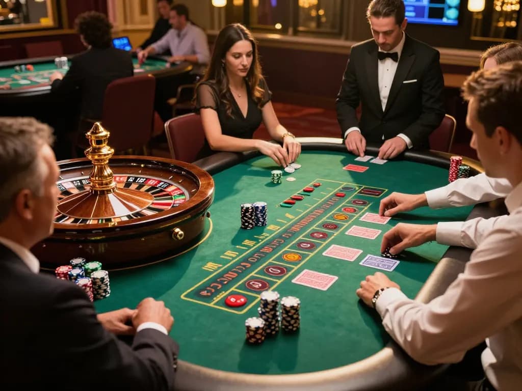 Players placing bets at the 11win roulette table, capturing the excitement of casino gameplay