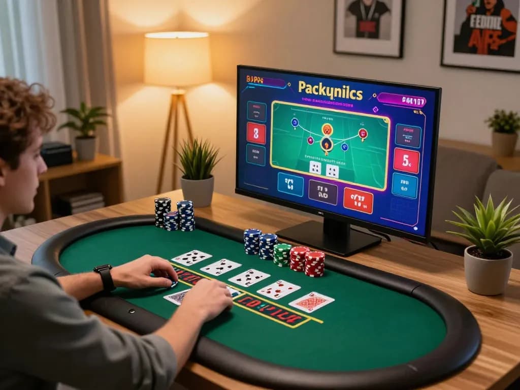 g28 player engaging in live blackjack action with chips and cards at home