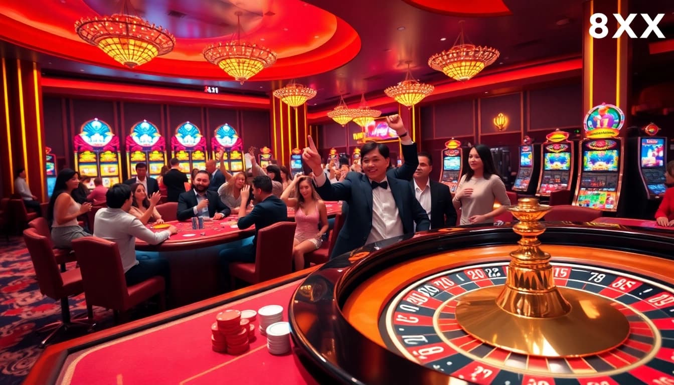 Experience high-stakes excitement at 8XX with vibrant casino action and winning moments.