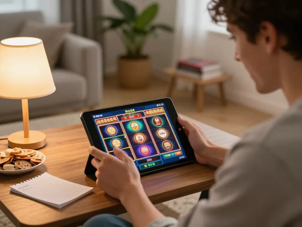 Fesselndes Online-Gameplay bei mangacasino-de mit einem Spieler, der von zu Hause aus Slots genießt.