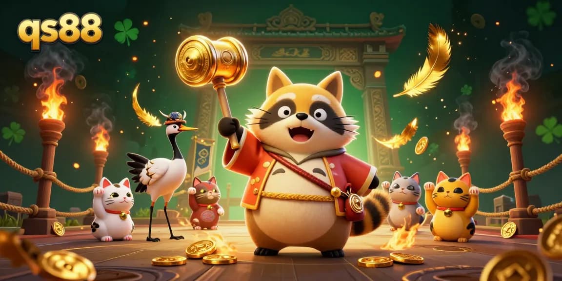 Experience winning strategies at qs88 with the cheerful tanuki in the vibrant casino scene.