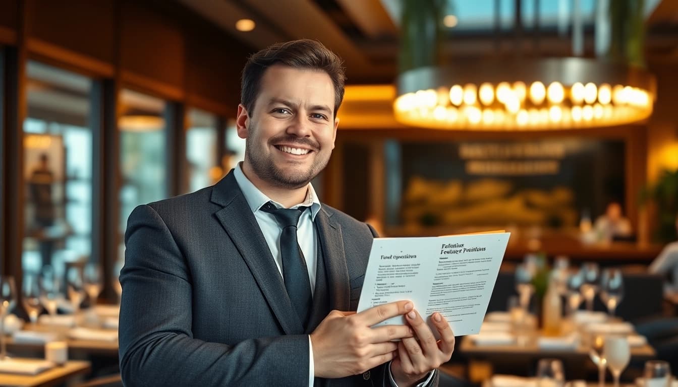 Headhunter Gastronomie berät in einem eleganten Restaurant Ambiente.