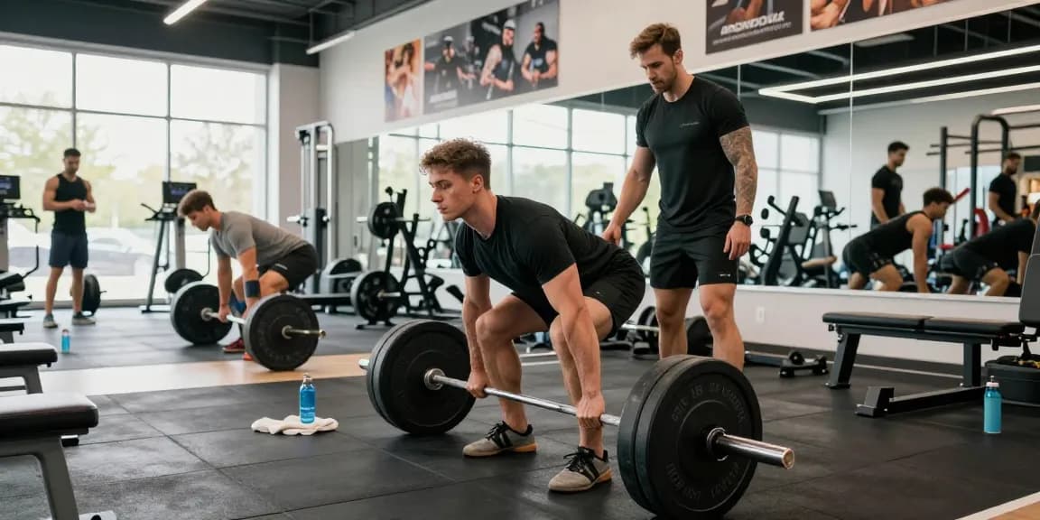 Kraftsportler im Fitnessstudio, der Stärke und Fitness im Anabolika Shop Deutschland zeigt.