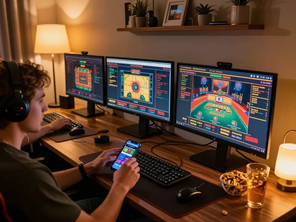 SV368 engaging online gaming setup with live dealer and slots, showcasing strategy and excitement.