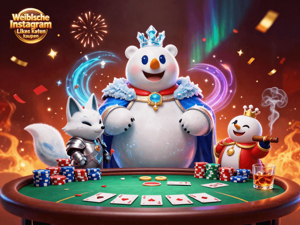 Weibliche Instagram Likes kaufen im aufregenden Online-Casino mit Poker und Feier.
