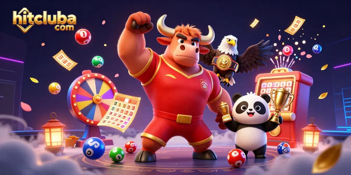 Experience thrilling gameplay at hitcluba com with a vibrant casino-themed celebration scene.