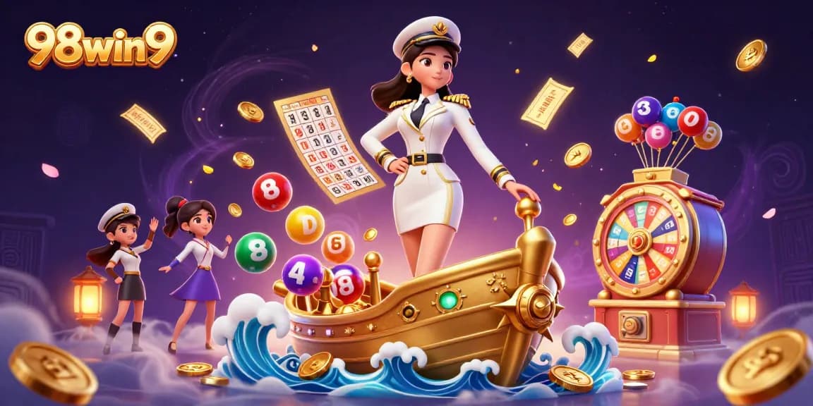 Join the excitement at 98win9 with a vibrant illustration showcasing captivating casino elements and engaging gameplay.