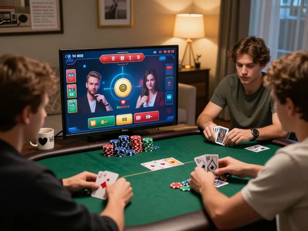 Players enjoying a strategic poker session on 79kingz, showcasing the thrill of online gaming.