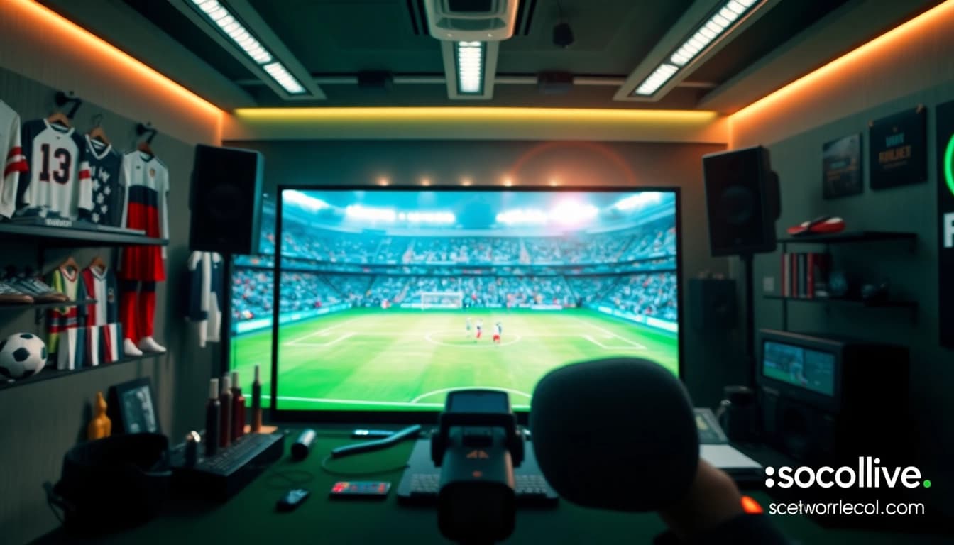 Socolive.network offers real-time football streaming in HD quality featuring live commentary and match data.