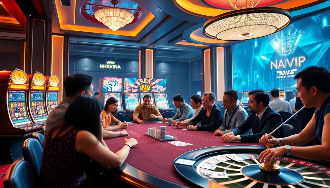 Experience the thrill of casino gaming at https://nhatvip.meme/ with vibrant slot machines and engaging poker tables.