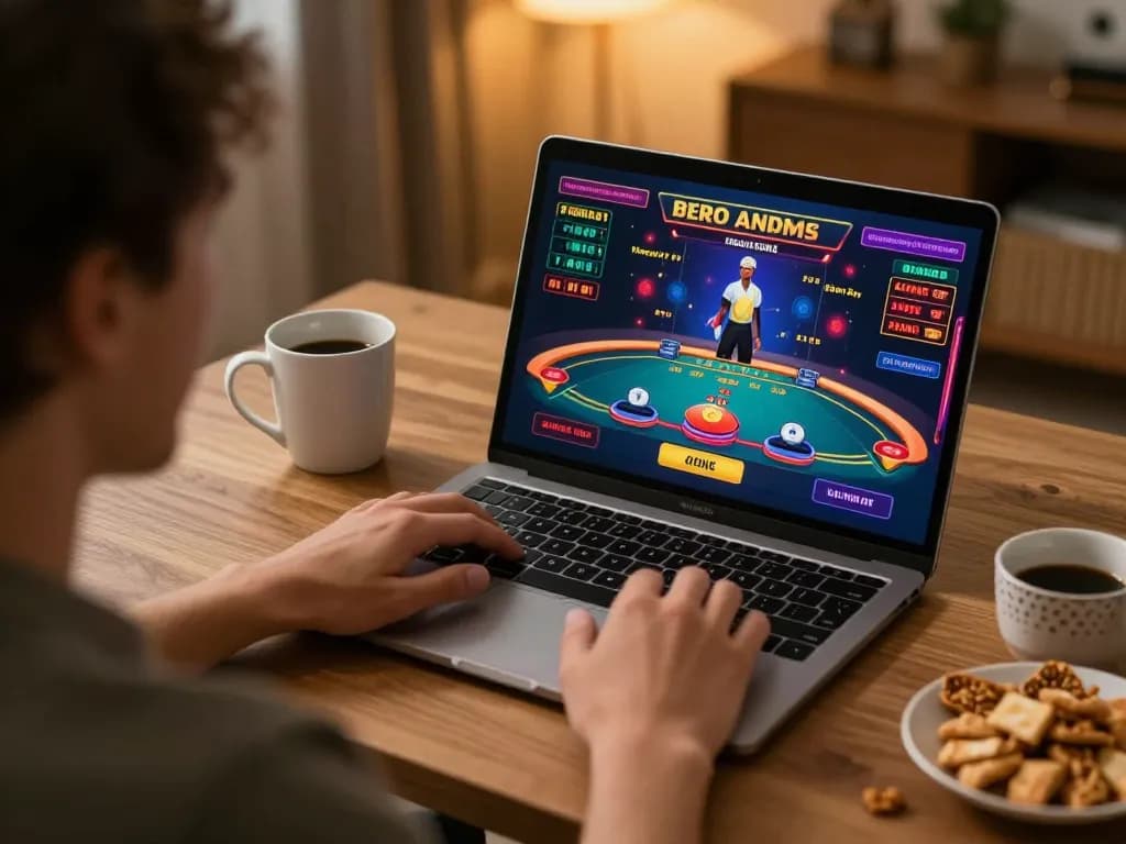 Engaged player exploring RR88 online casino interface for dynamic live dealer game