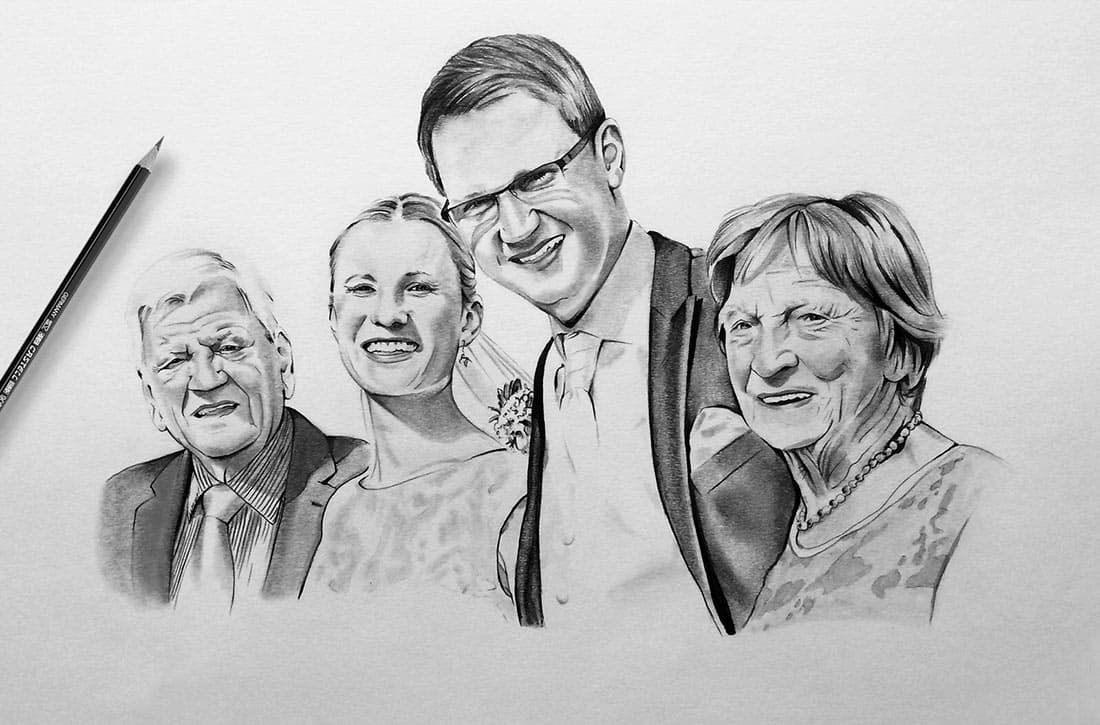 Portrait Malen Lassen bei Families Portrait – Dein Foto als Kunstwerk