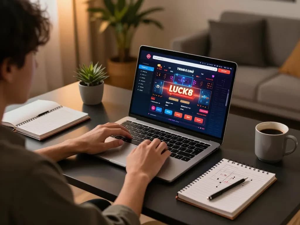 Playing on the TRANG CHỦ LUCK8 online casino platform with strategy tools at hand.