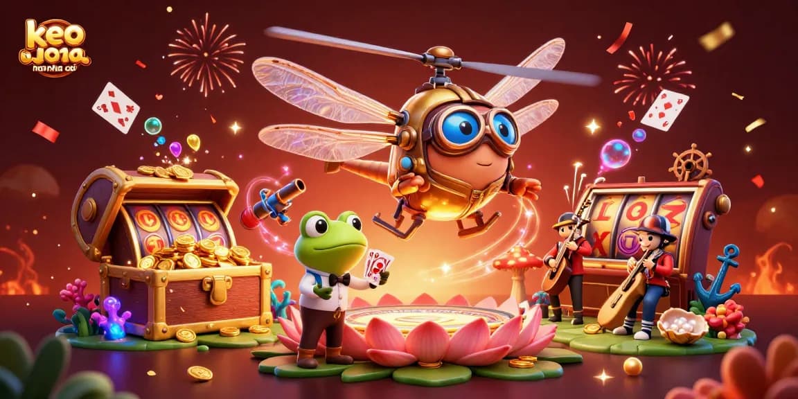 Engage with keo nha cai as our dragonfly pilot and frog croupier lead thrilling casino fun.