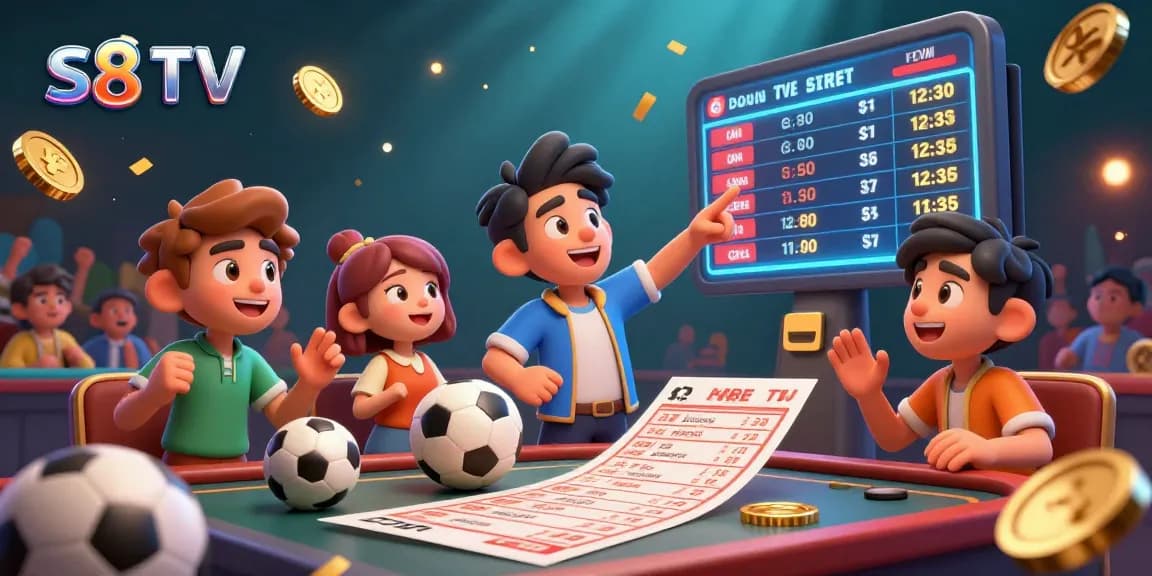 S8 TV showcases a dynamic sports betting scene with lively fans and intense betting action.