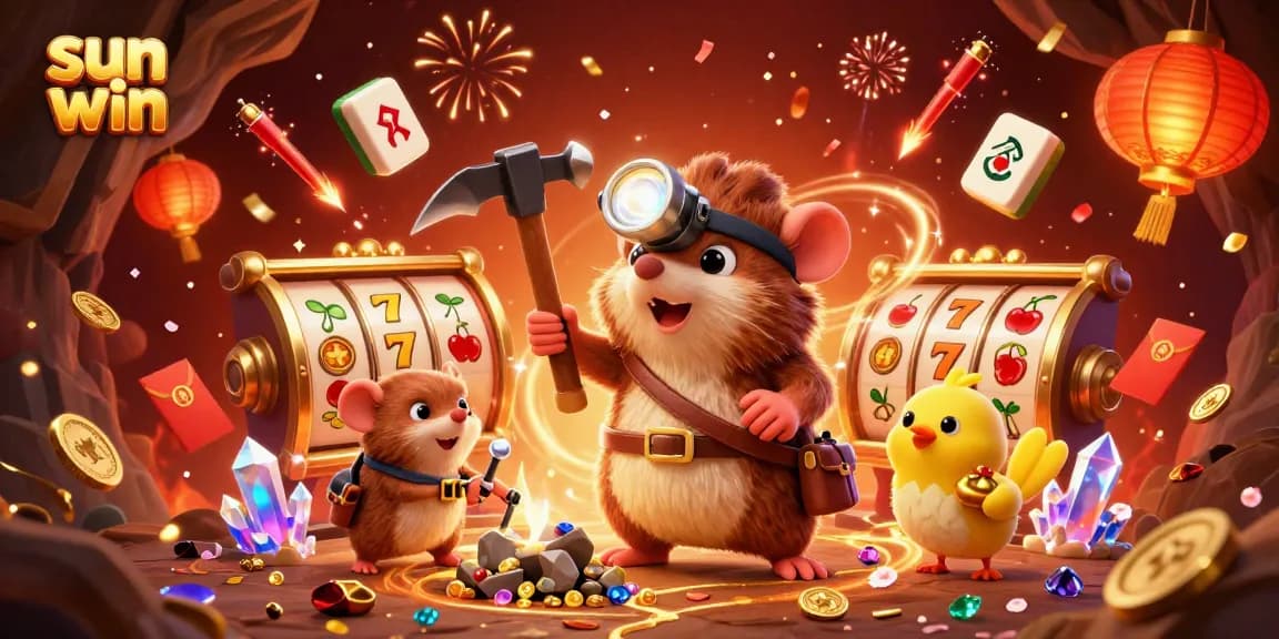 Experience thrilling wins with sun win in this vibrant casino scene featuring luck and treasure.