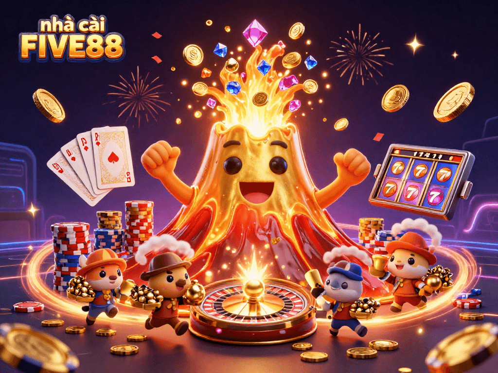 Experience thrilling gameplay at nhà cái FIVE88 with golden treasures and action-packed casino elements.
