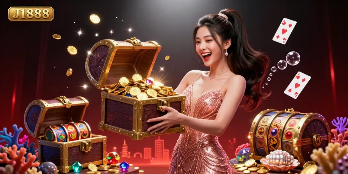 Experience the thrill of winning at J1888 with a wealth of treasures in an online casino scene.