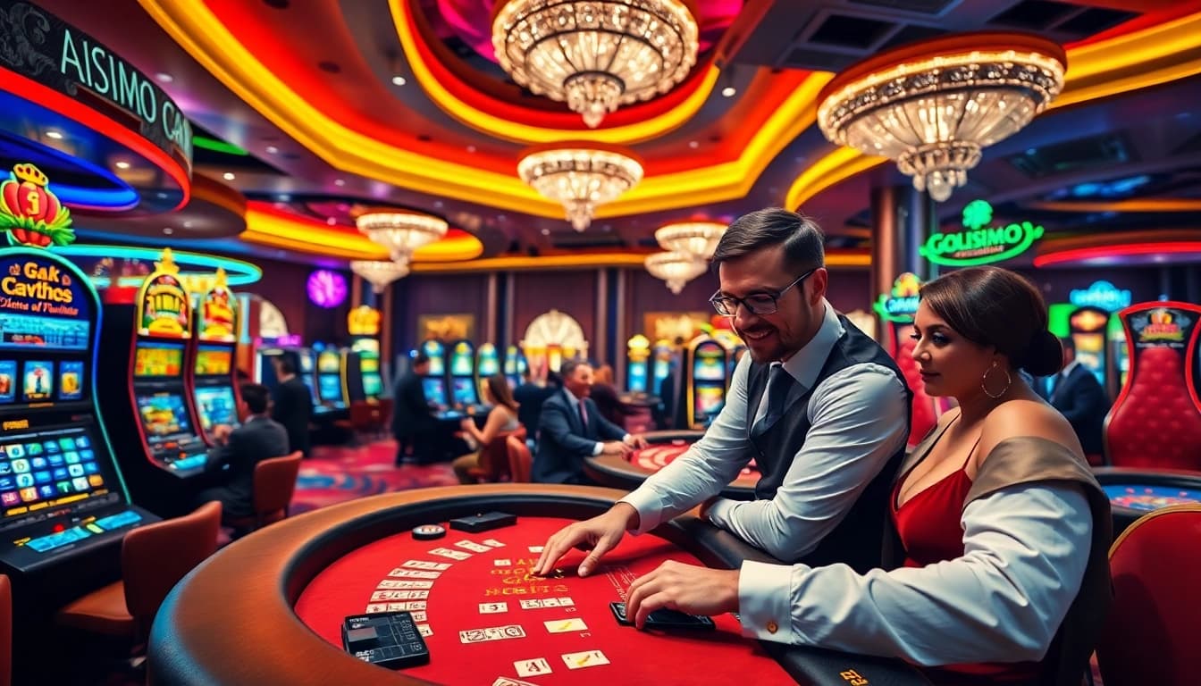 Golisimo Casino offers an exciting atmosphere with engaged players at vibrant gaming tables.