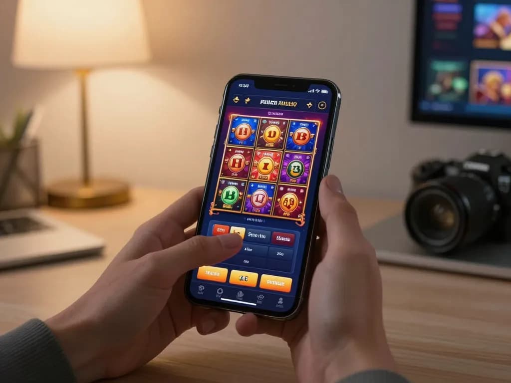 Engaging mobile gaming experience with link kong88 highlighting popular casino slots on smartphone.