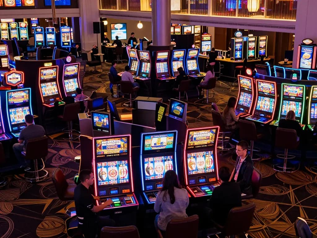 Players enjoying immersive slot machines in Vegas casino, featuring u888 for a thrilling gaming experience.