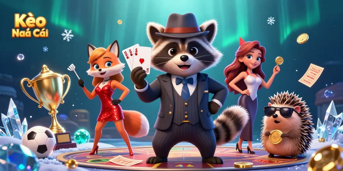 Engage with Kèo Nhà Cái through skilled raccoon, elegant fox, and savvy hedgehog strategizing sports bets.