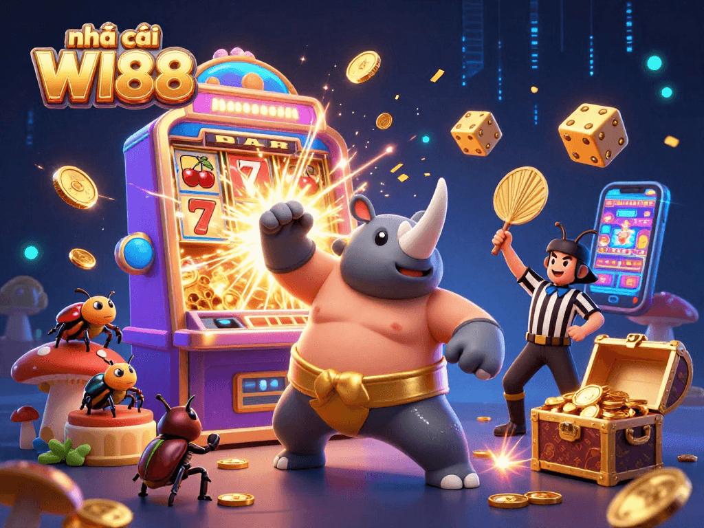Experience exhilarating wins at nhà cái WI88 with thrilling games, golden coins and dynamic casino scenes.