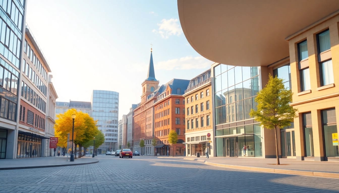 Animating a vibrant cityscape in 3D Animation, showcasing modern and historical architecture.