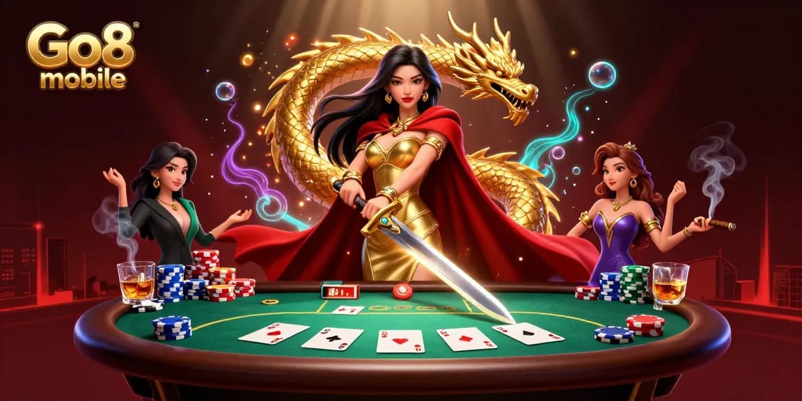 Experience the thrill of Go8 mobile gaming with vibrant casino action and dynamic characters.
