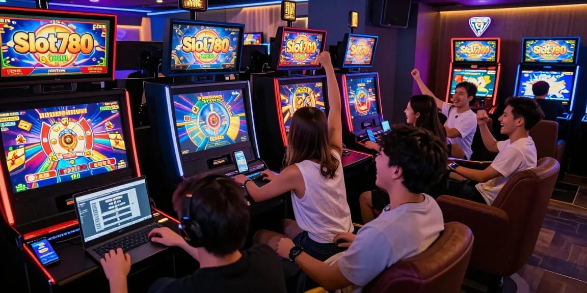 Pengalaman bermain Slot780 di ruang permainan online yang ceria dan aktif.
