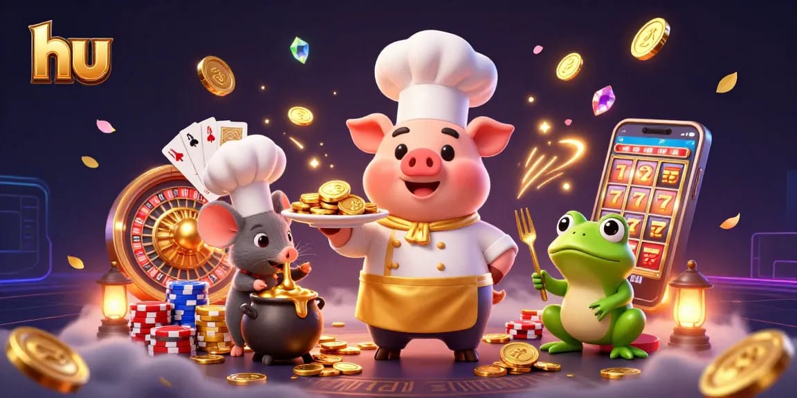 Play and win at hu casino with golden coins, thrilling games, and vibrant 3D characters.