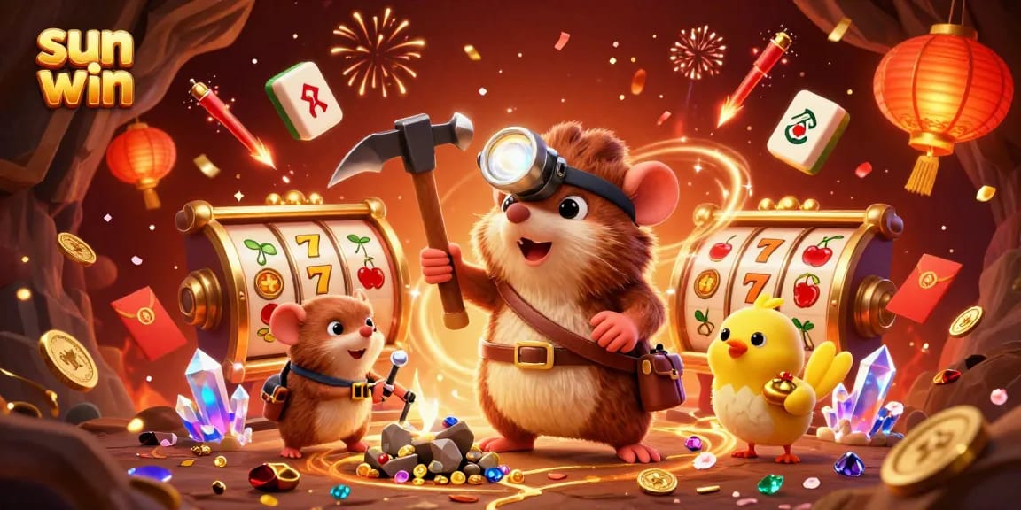 Experience thrilling wins with sun win in this vibrant casino scene featuring luck and treasure.