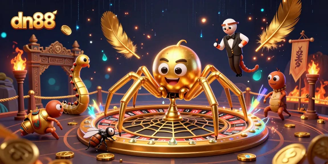 Experience thrilling bets with dn88 as the golden spider spins its roulette web.