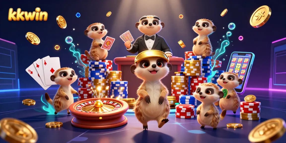 Experience the thrilling excitement of kkwin's dynamic casino with meerkats in action!