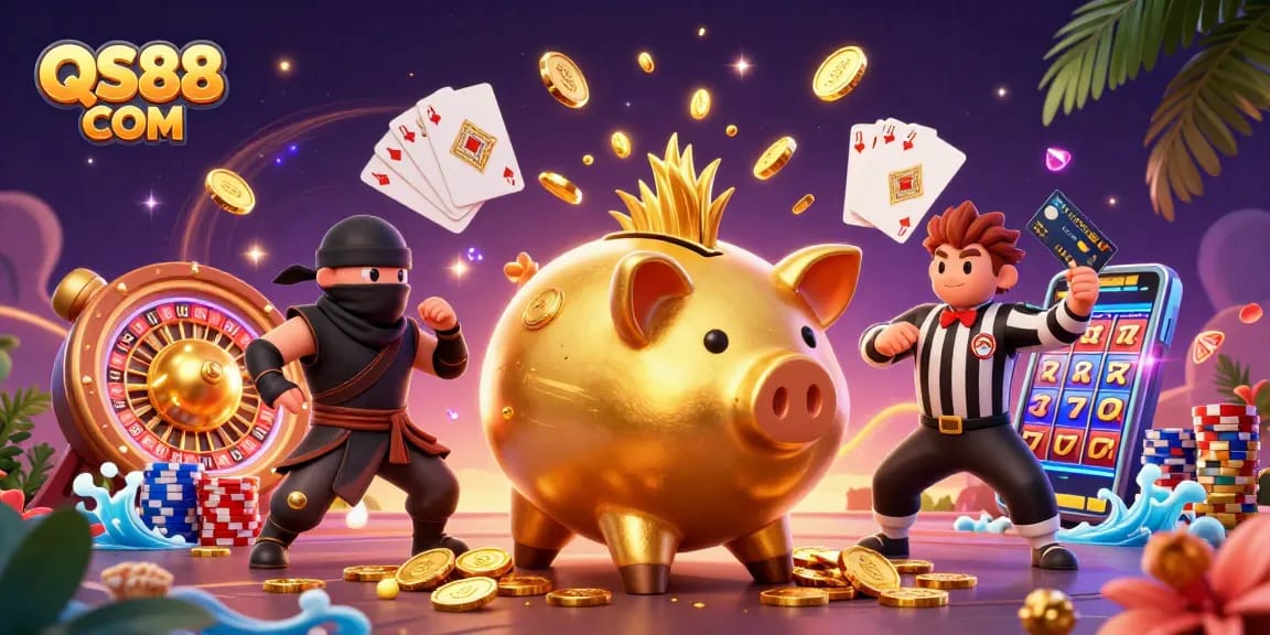 Experience thrilling wins at QS88 COM with a dynamic casino showdown of sumo wrestlers, ninjas, and samurai.