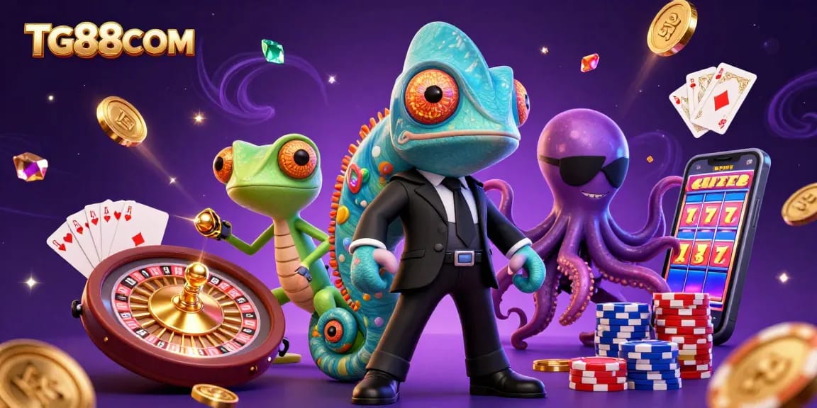 Engage with TG88COM's thrilling casino experience featuring dynamic agents and vibrant game elements.