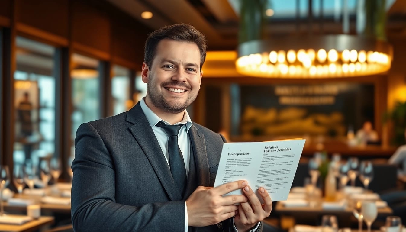 Headhunter Gastronomie berät in einem eleganten Restaurant Ambiente.