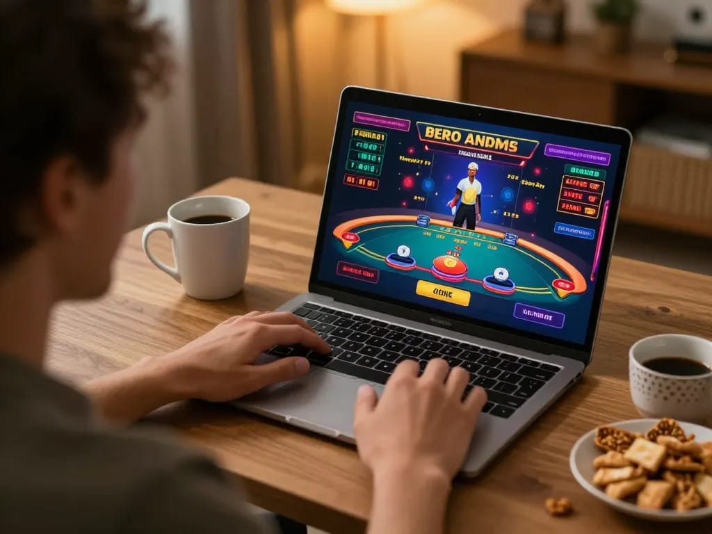 Engaged player exploring RR88 online casino interface for dynamic live dealer game
