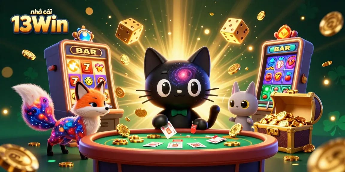 Engage with the vibrant cosmic allure of nhà cái 13Win's colorful casino world with captivating characters.
