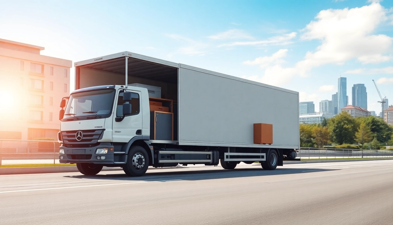 Umzugsunternehmen Ludwigshafen transportiert Möbel professionell mit einem modernen Lastwagen.
